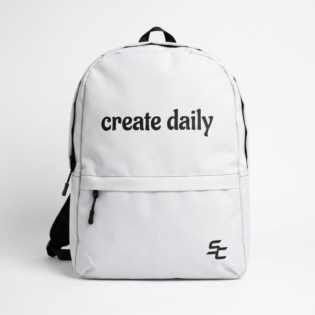 Simple Code® Create Daily Backpack — Minimal Streetwear Everyday Carry