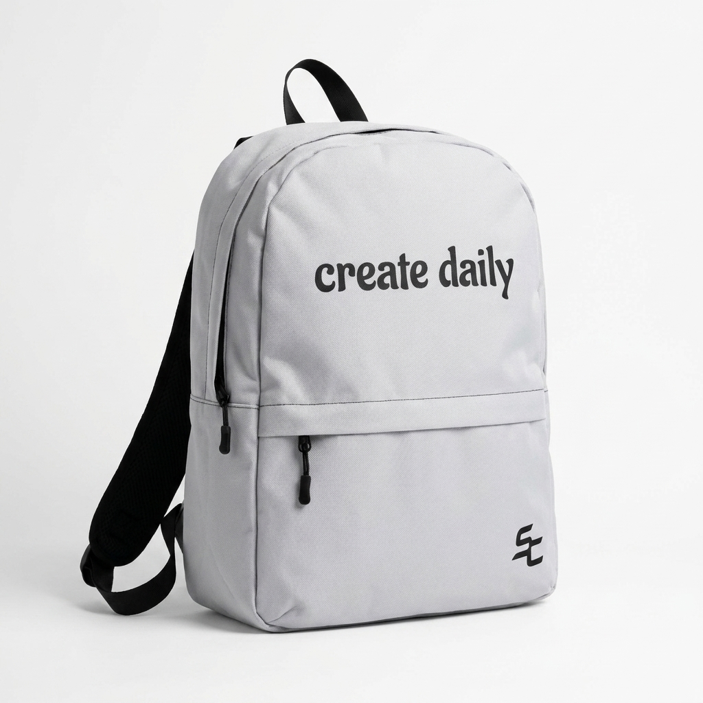 Simple Code® Create Daily Backpack — Minimal Streetwear Everyday Carry