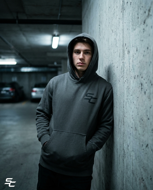 Simple Code® SC Hoodie — Heavyweight Minimal Streetwear Pigment-Dyed