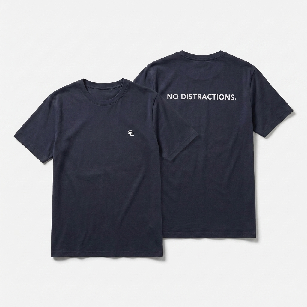 Simple Code® No Distractions Oversized T-Shirt — Minimal Streetwear